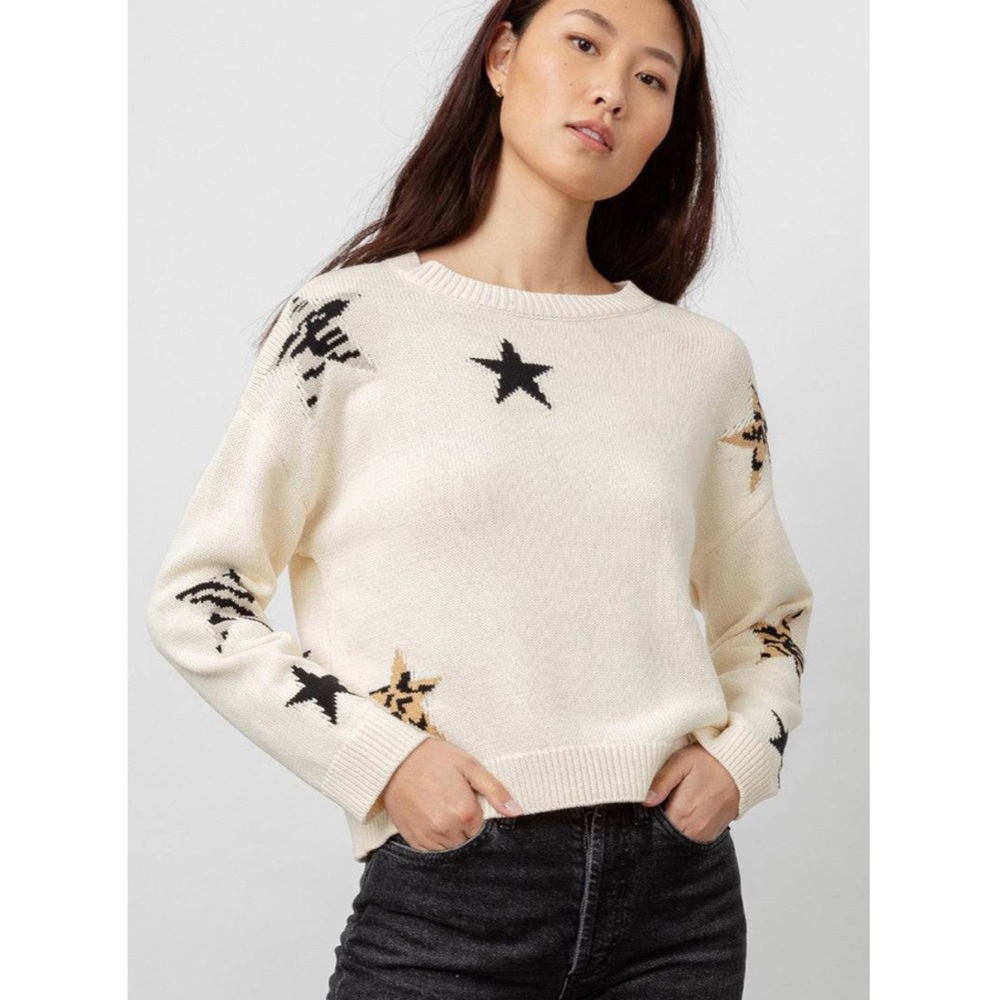RAILS PERCI NEUTRAL ANIMAL STAR SWEATER